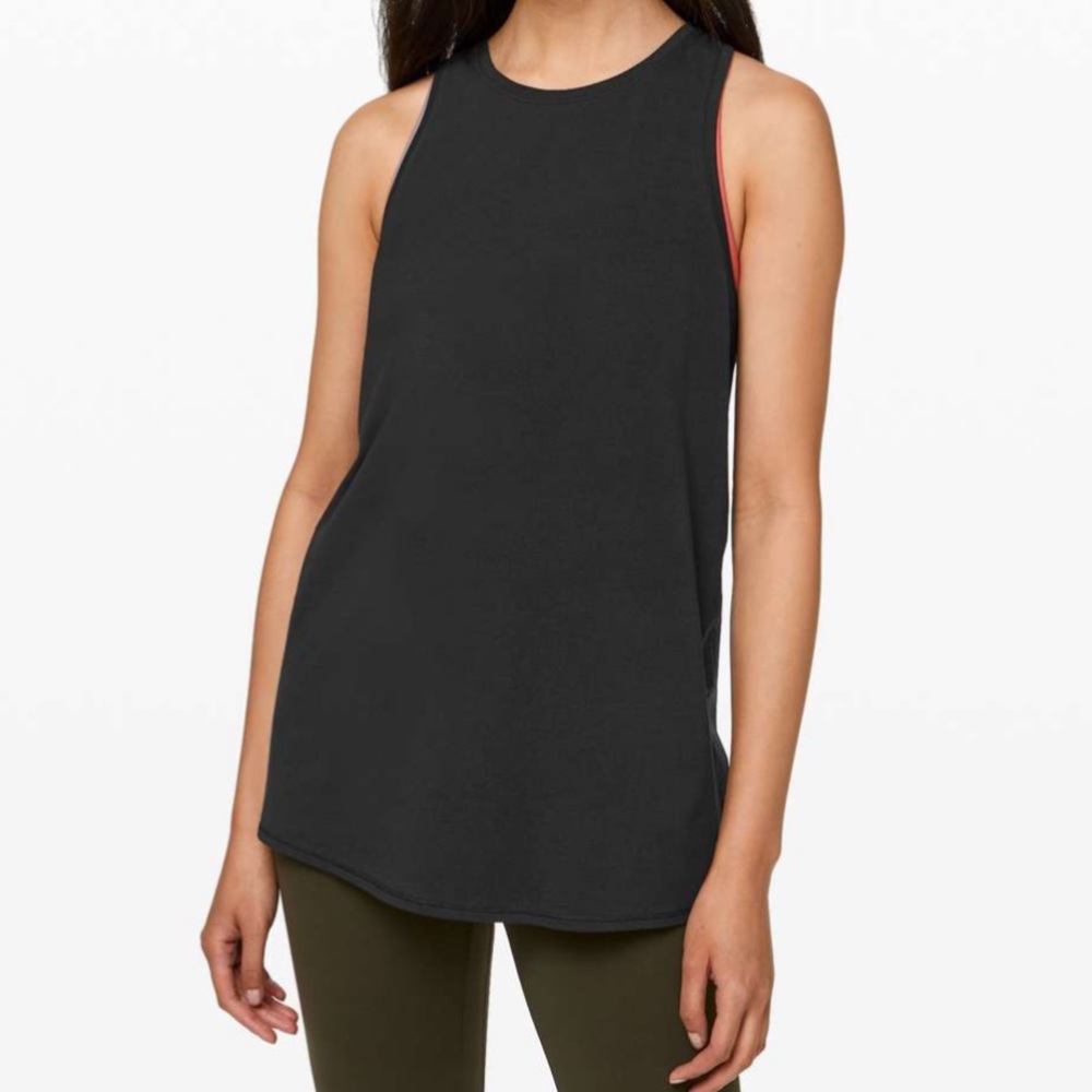 Lululemon All Tied Up Tank Top 4/XS/S Black Tie Back Yoga Shirt - Picture 3 of 13